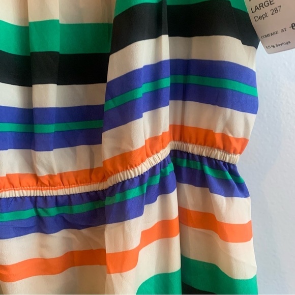 NWT Collective Concepts Colorful Striped Tank Mini Dress Size Large - Picture 9 of 13